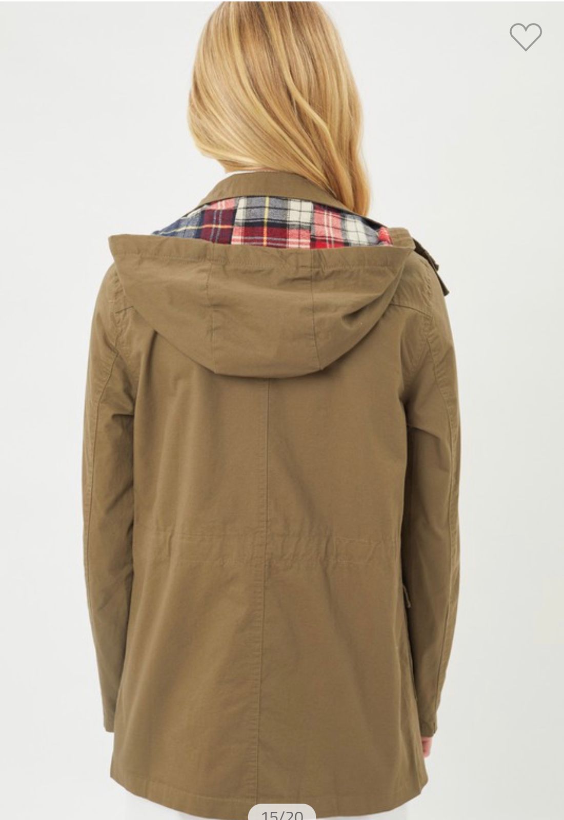 Flannel Plaid Hoodie Cotton Jacket